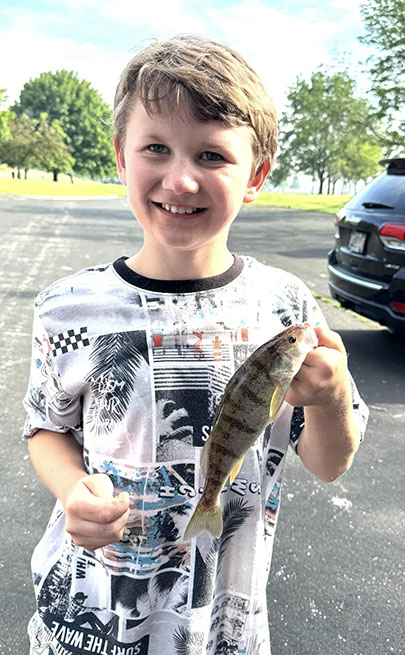 boy with fish